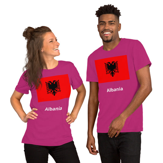 Albania flag Unisex t-shirt
