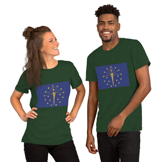 Indiana flag Unisex t-shirt