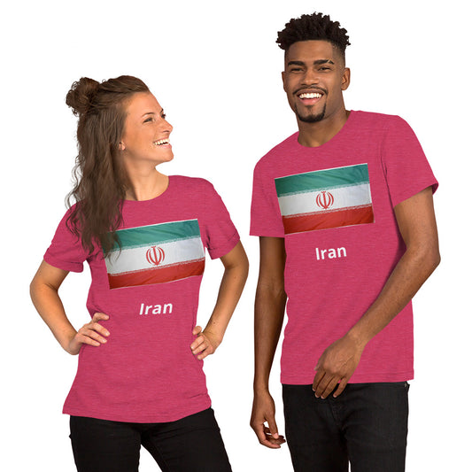 Iran flag Unisex t-shirt