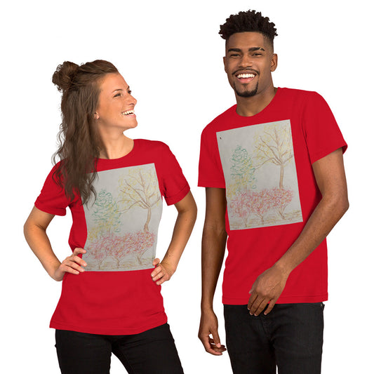 Color Pencil Trees Unisex t-shirt