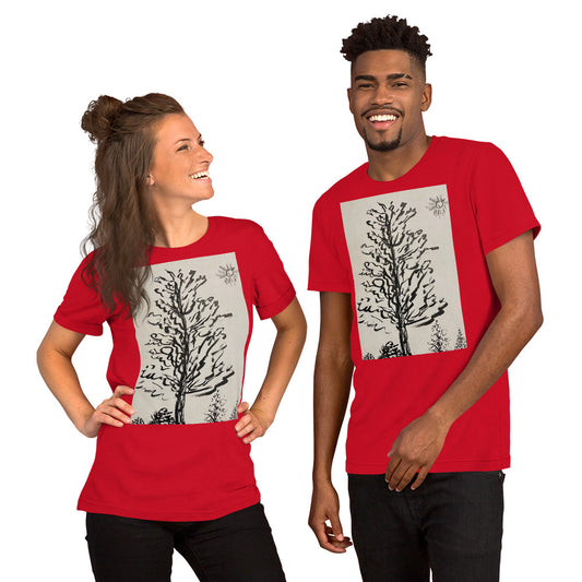 Ink Brush Trees Unisex t-shirt