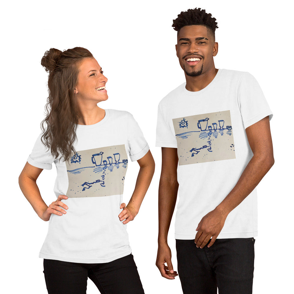 Tabletop Illusion Unisex t-shirt