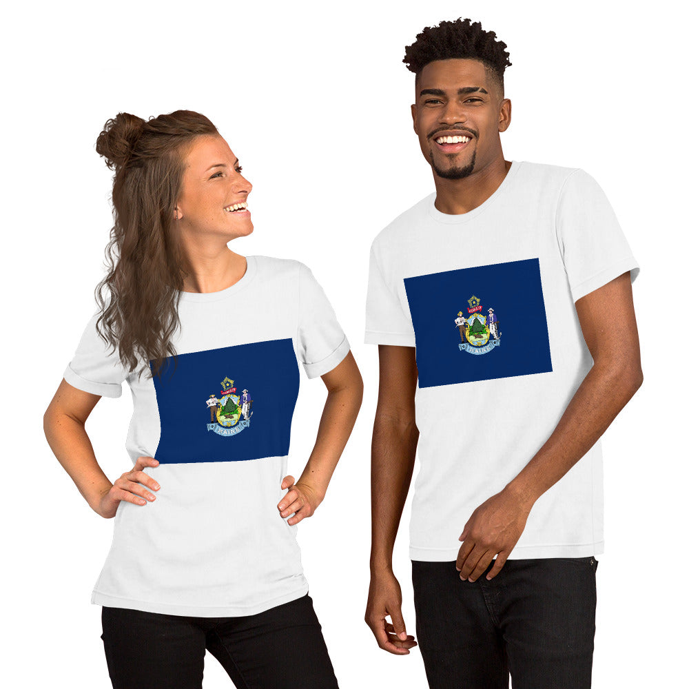 Maine flag Unisex t-shirt