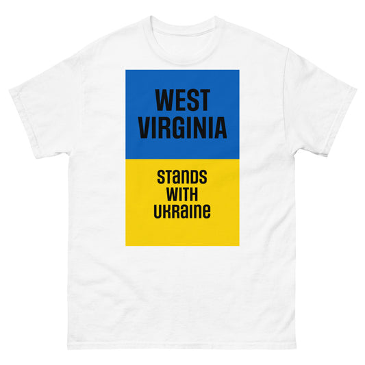 West Virginia Stands with Ukraine. Men's heavyweight tee