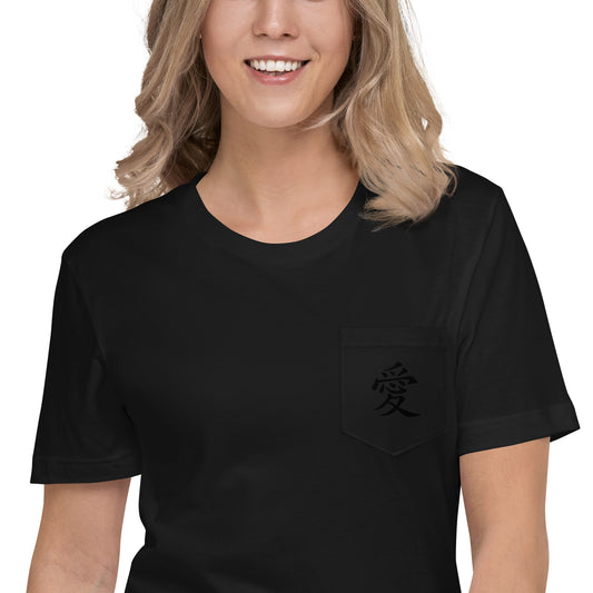 Photo Japanese Love Character Unisex Pocket T-Shirt