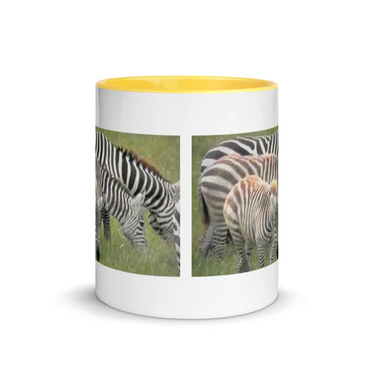 Kenya Zebras Mug with Color Inside