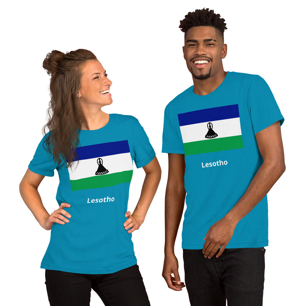 Lesotho flag Unisex t-shirt