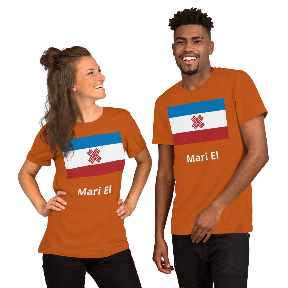 Mari El flag Unisex t-shirt