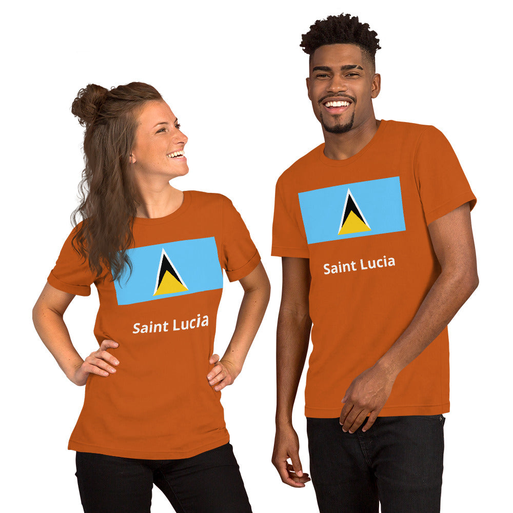 Saint Lucia flag Unisex t-shirt