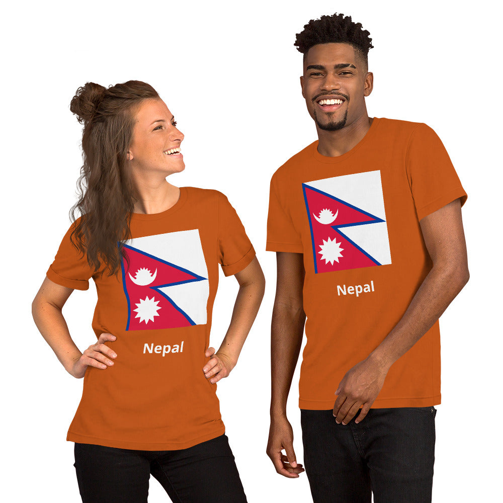 Nepal flag Unisex t-shirt