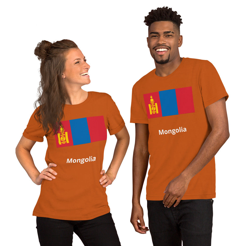 Mongolia flag Unisex t-shirt