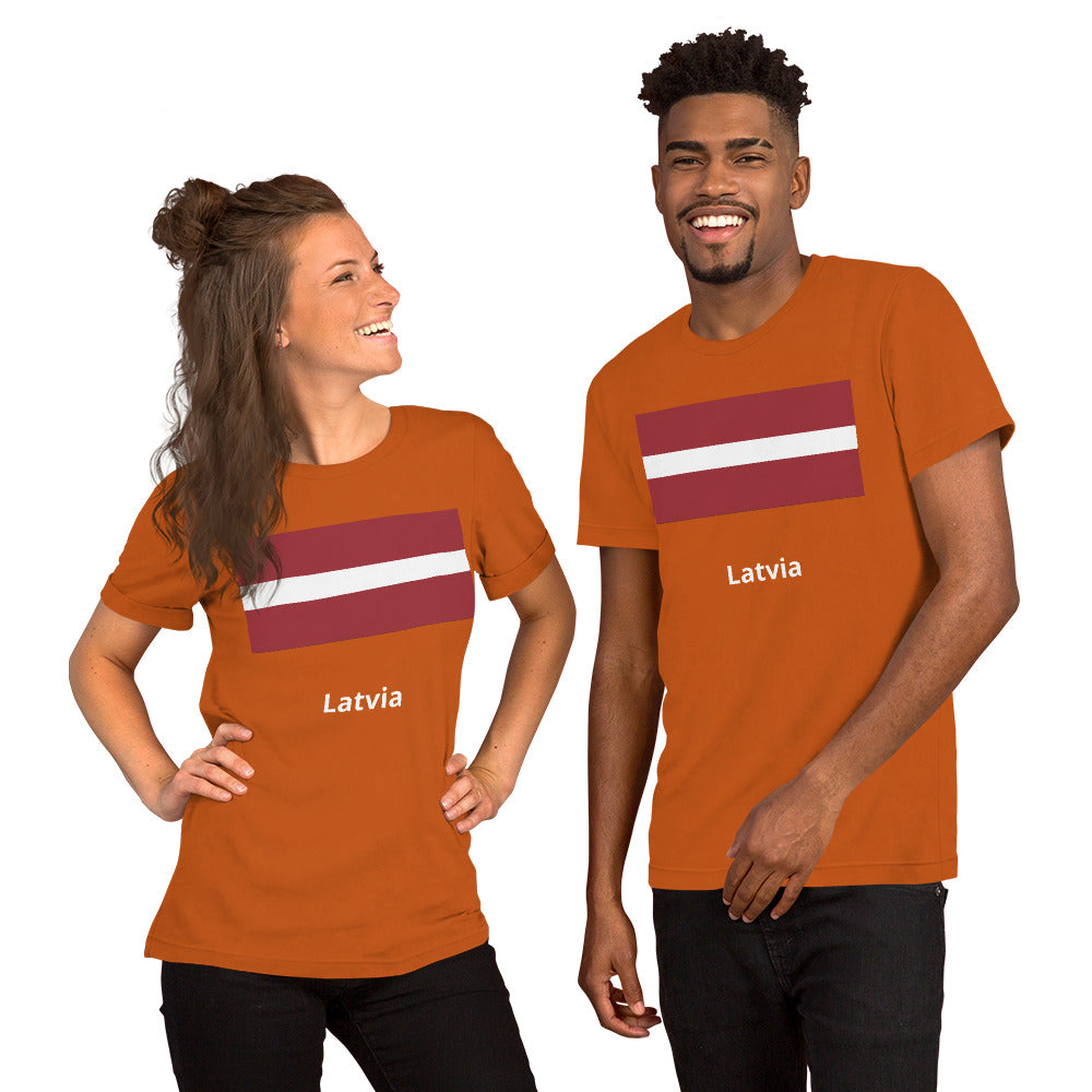 Latvia flag Unisex t-shirt