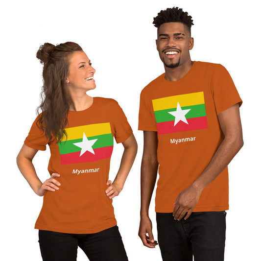 Myanmar flag Unisex t-shirt