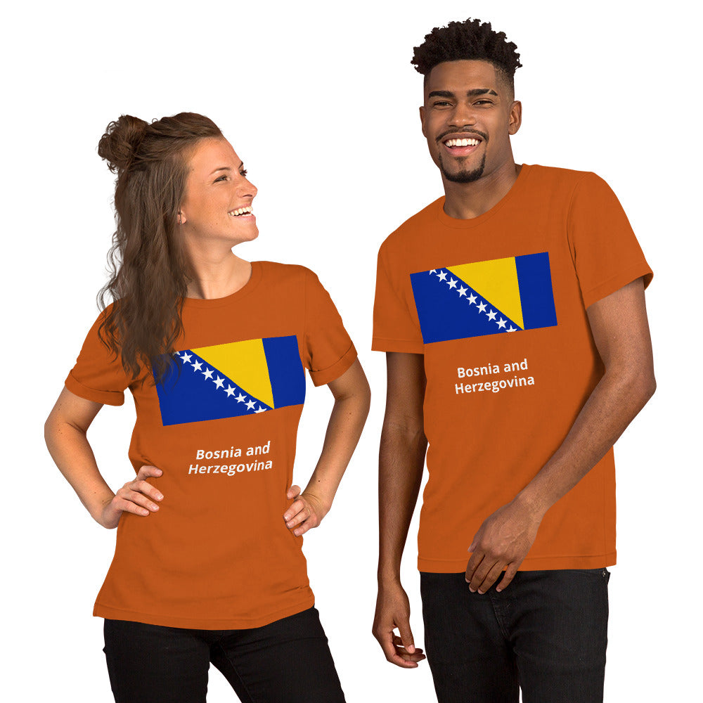 Bosnia and Herzegovina flag Unisex t-shirt