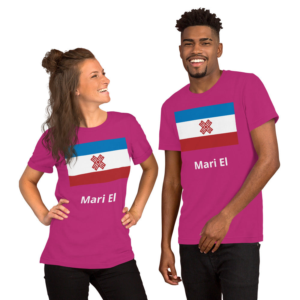 Mari El flag Unisex t-shirt