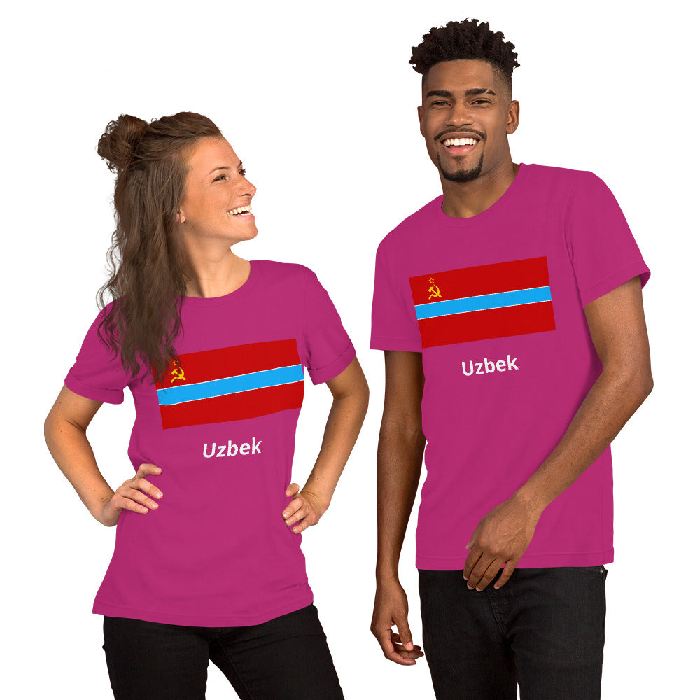 Uzbek flag Unisex t-shirt