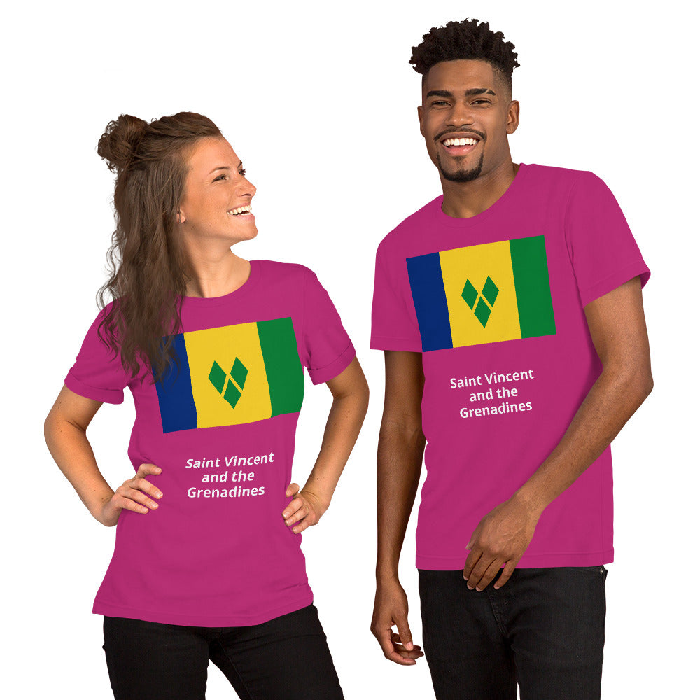 Saint Vincent and the Grenadines flag Unisex t-shirt