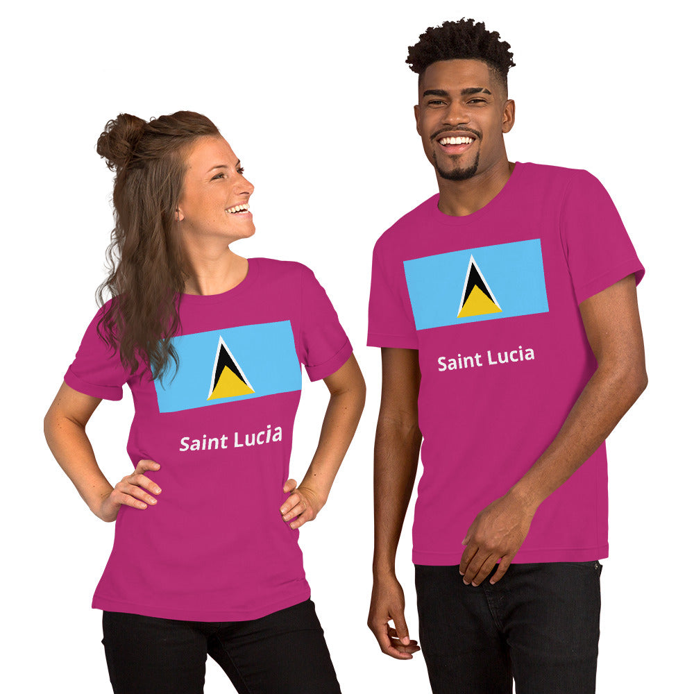 Saint Lucia flag Unisex t-shirt