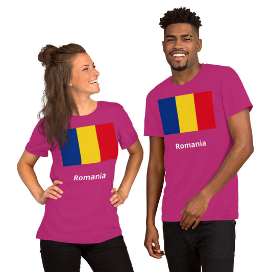 Romania flag Unisex t-shirt