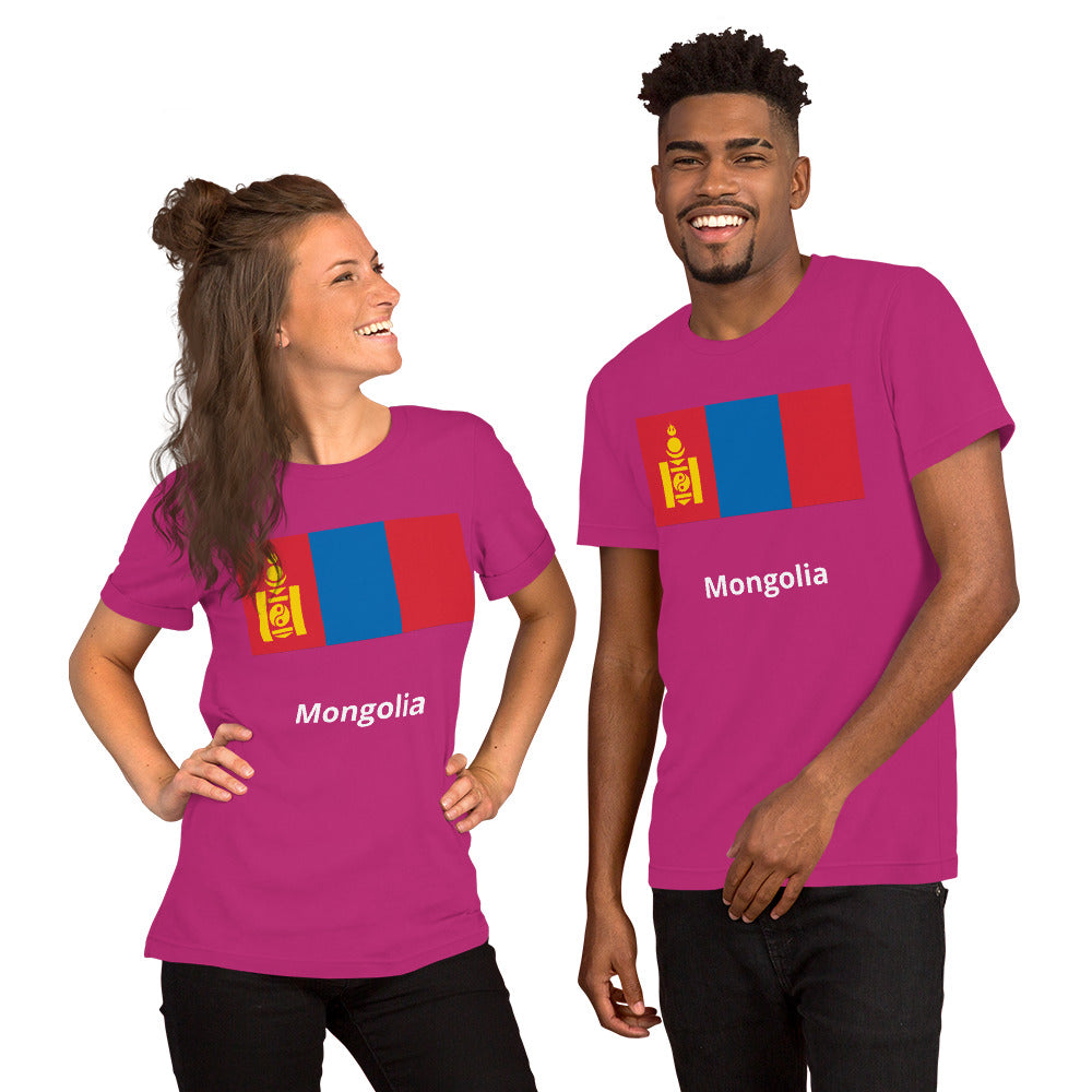 Mongolia flag Unisex t-shirt