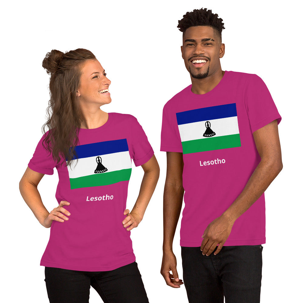 Lesotho flag Unisex t-shirt