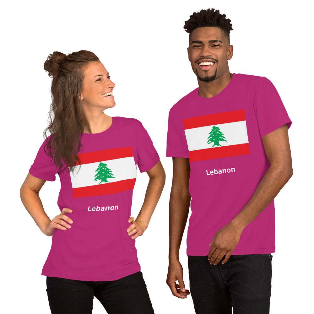 Lebanon flag Unisex t-shirt