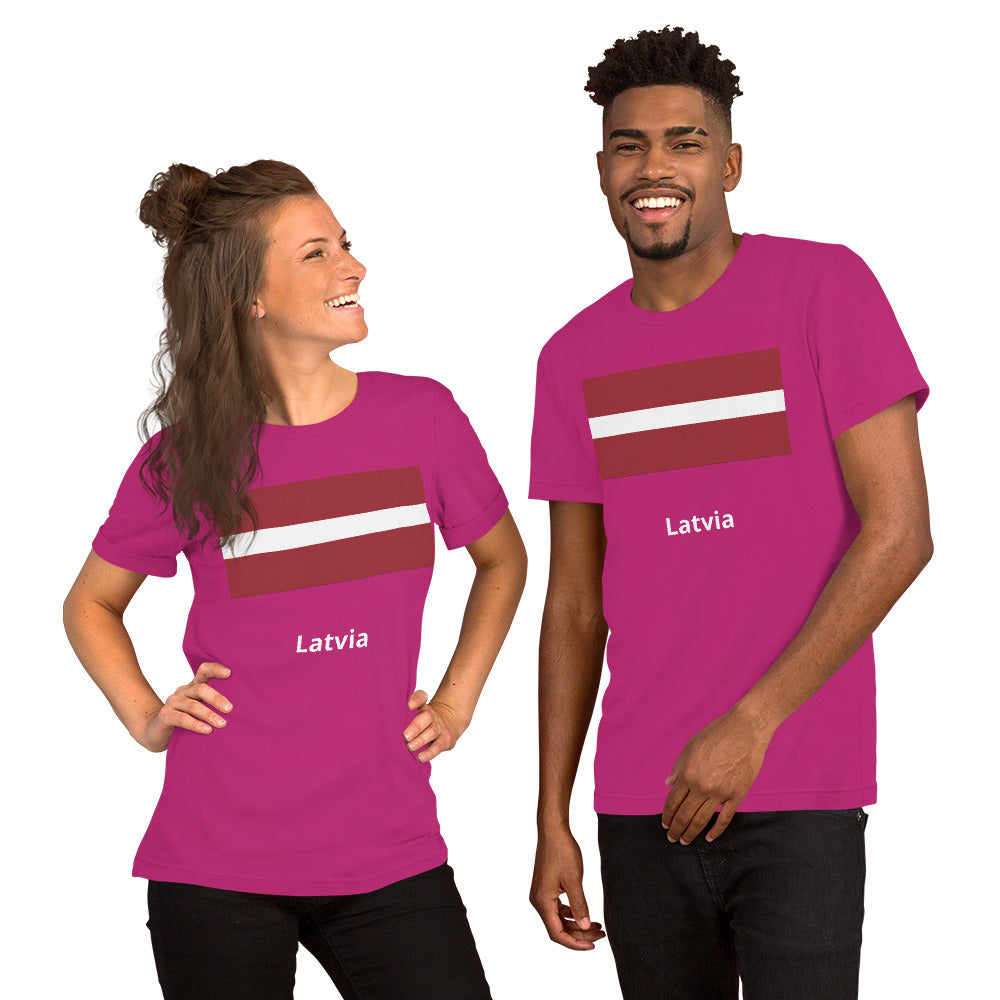 Latvia flag Unisex t-shirt