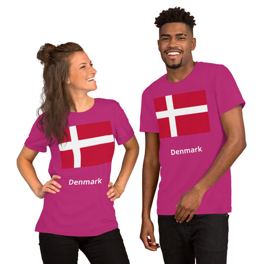 Denmark flag Unisex t-shirt