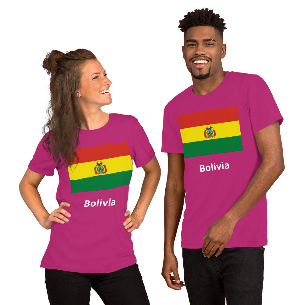 Bolivia flag Unisex t-shirt