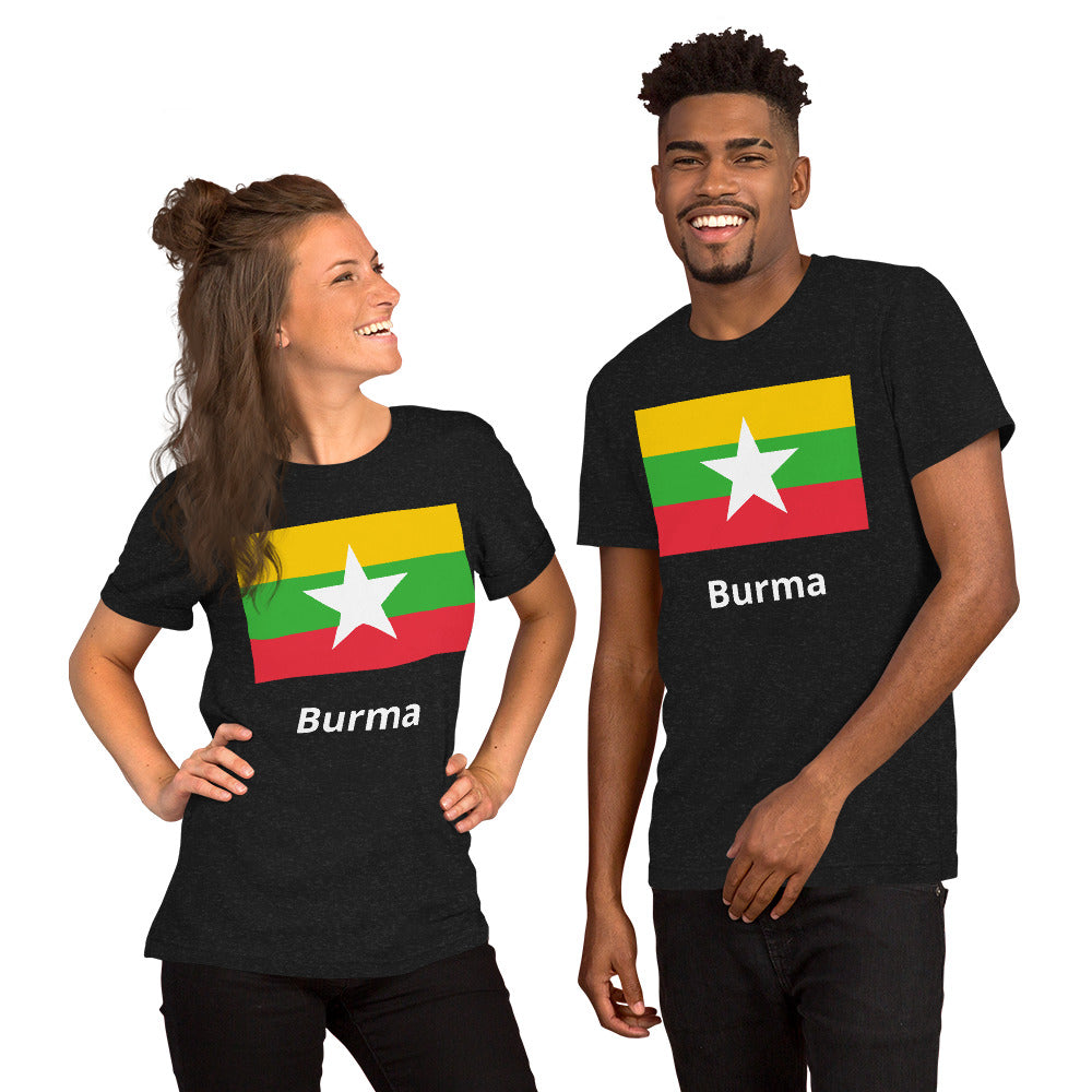 Burma flag Unisex t-shirt