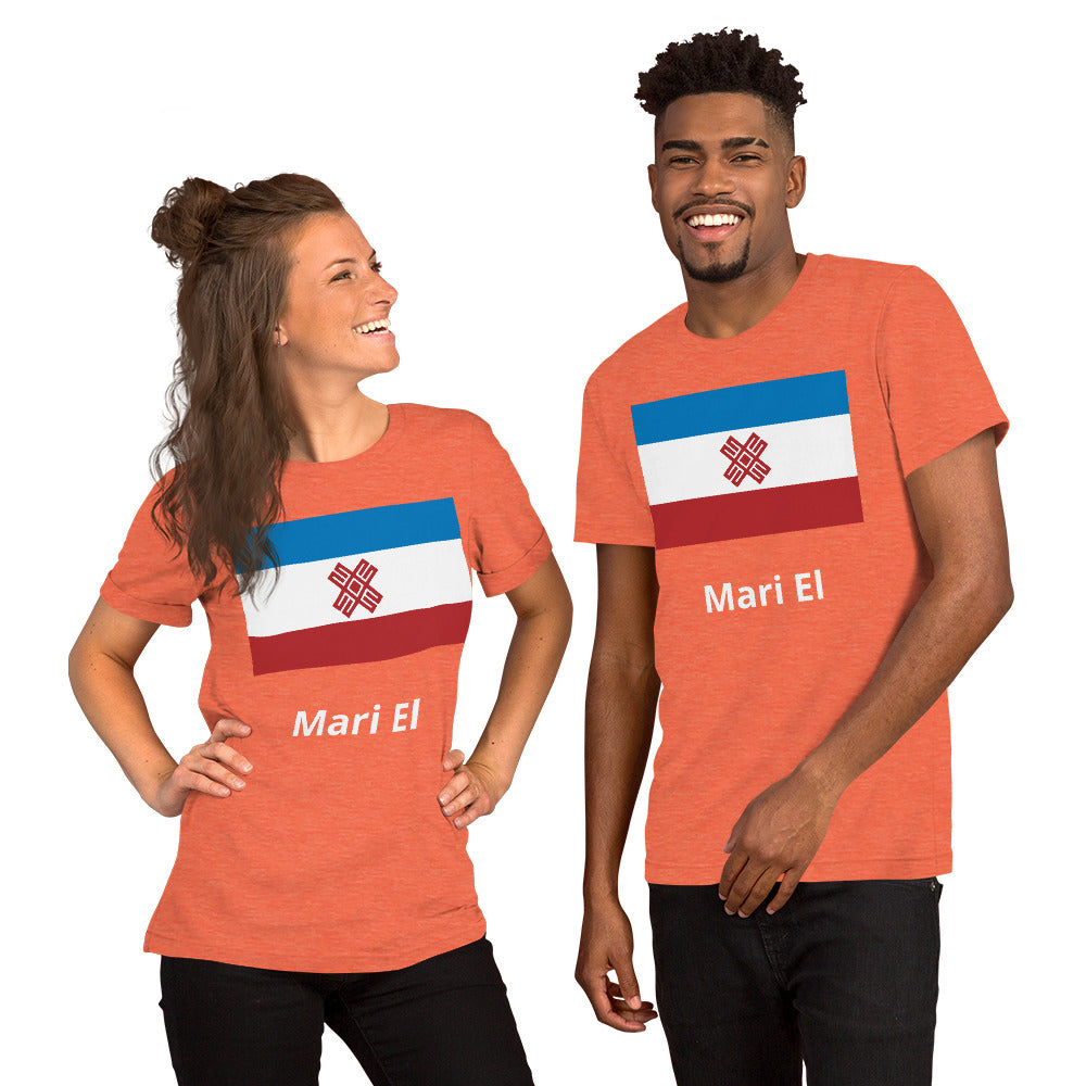 Mari El flag Unisex t-shirt