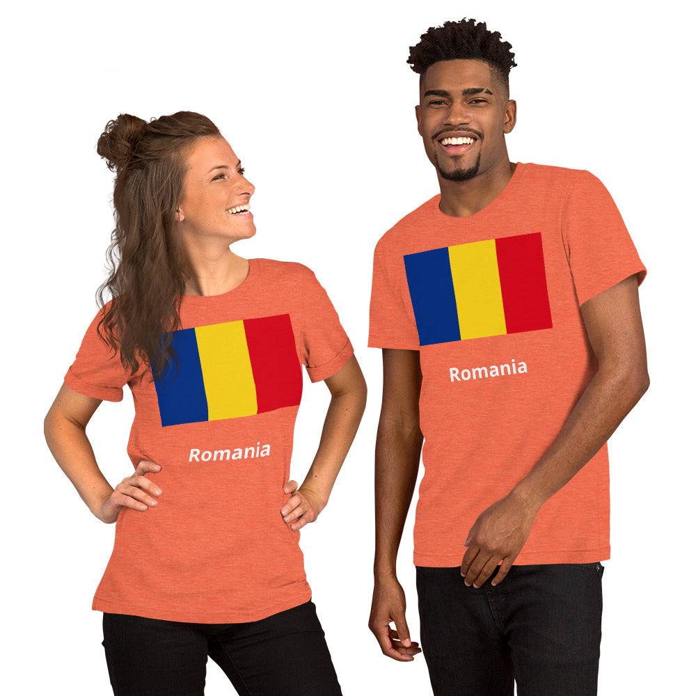 Romania flag Unisex t-shirt