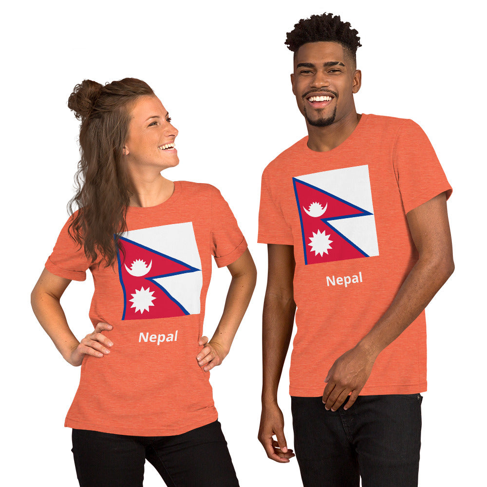 Nepal flag Unisex t-shirt