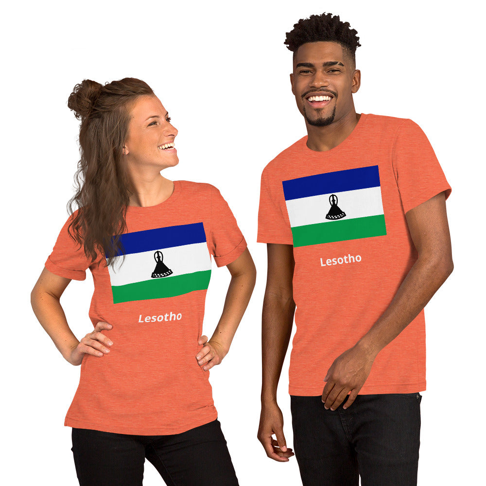 Lesotho flag Unisex t-shirt