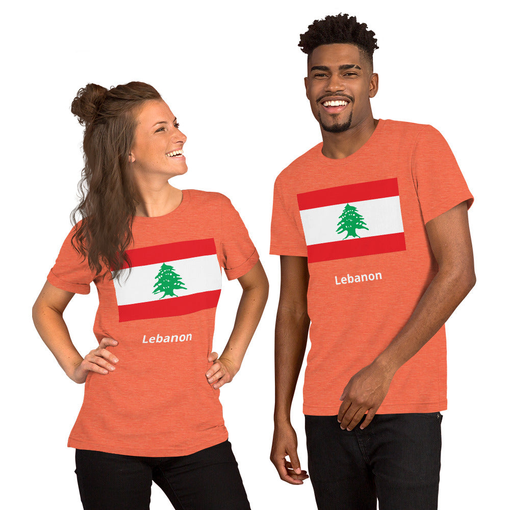 Lebanon flag Unisex t-shirt