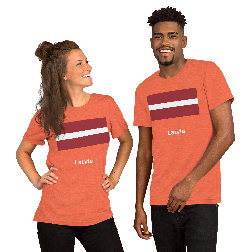 Latvia flag Unisex t-shirt