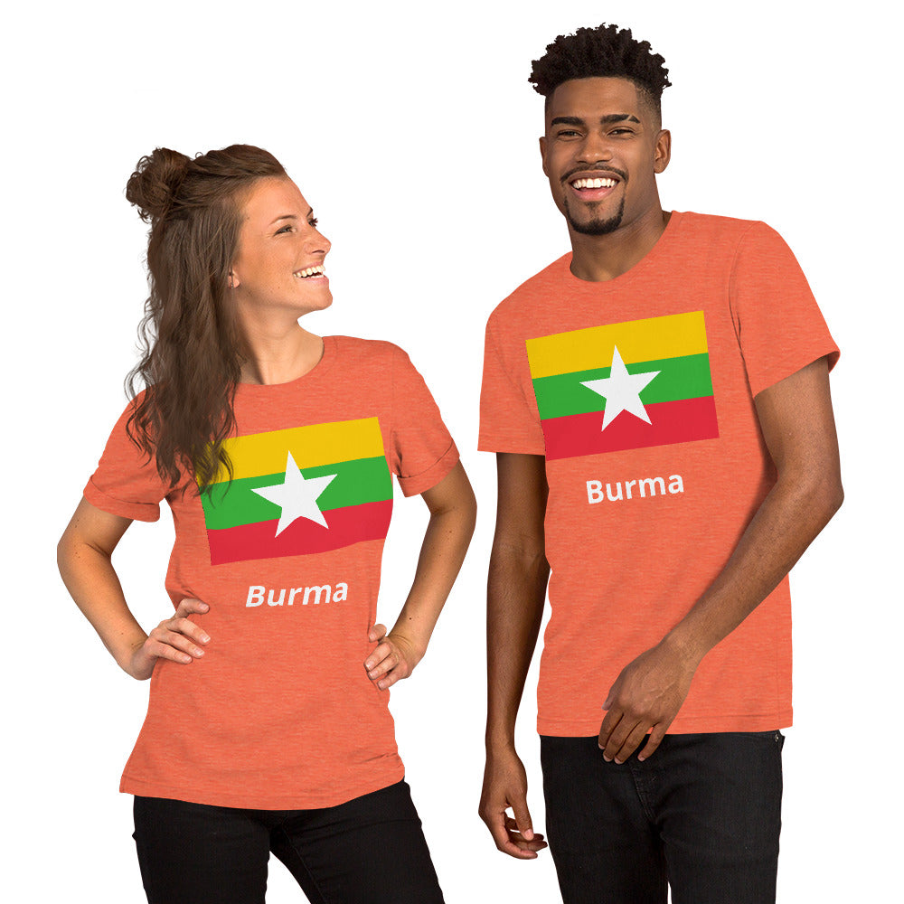 Burma flag Unisex t-shirt