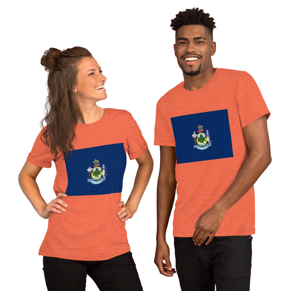 Maine flag Unisex t-shirt