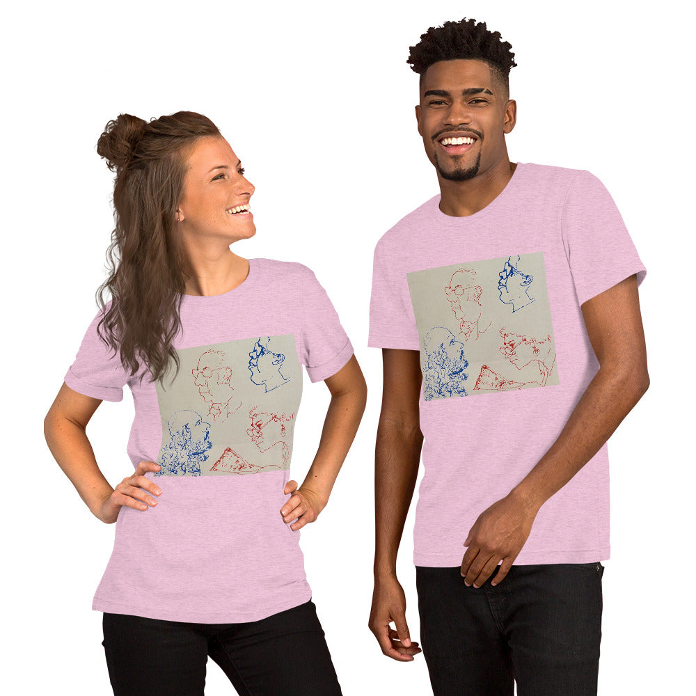 Color Print Faces Unisex t-shirt