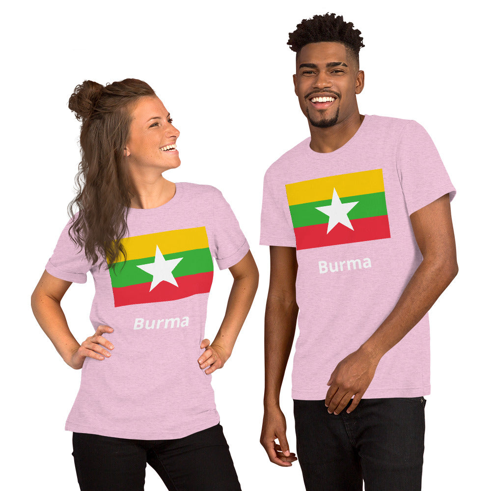 Burma flag Unisex t-shirt