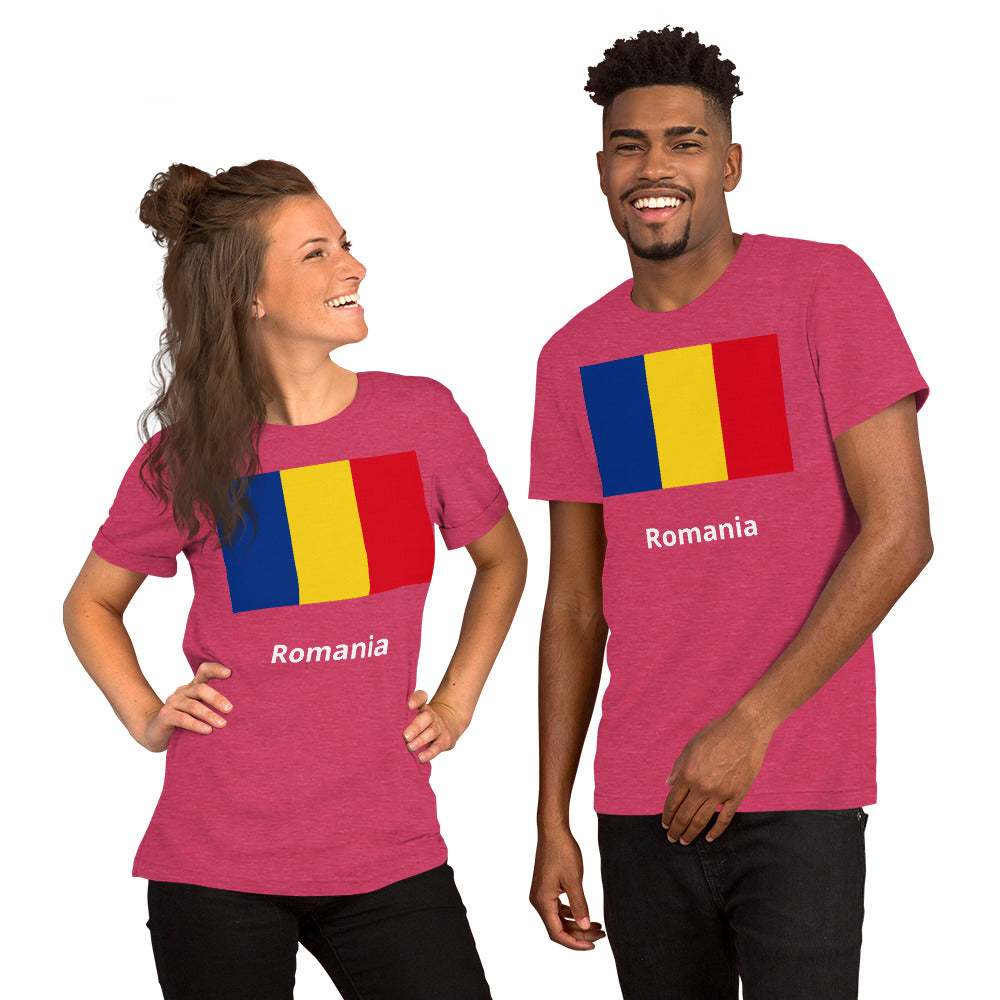 Romania flag Unisex t-shirt