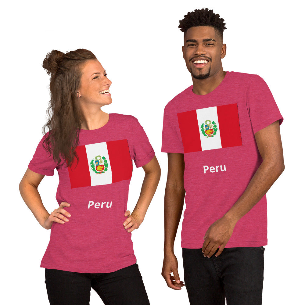 Peru flag Unisex t-shirt