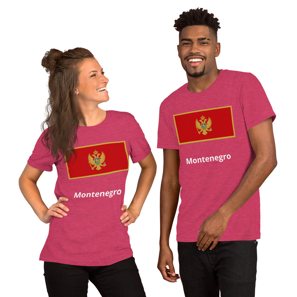 Montenegro flag Unisex t-shirt