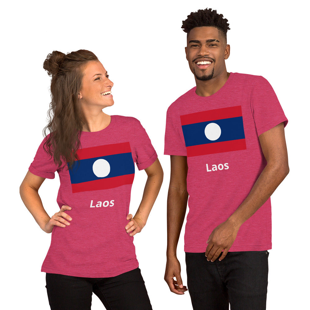 Laos flag Unisex t-shirt