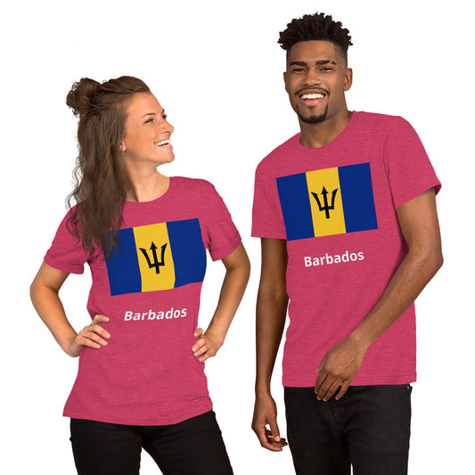Barbados flag Unisex t-shirt