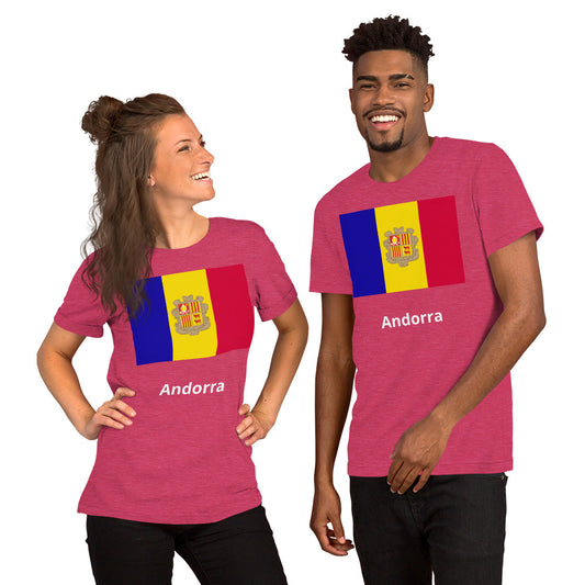 Andorra flag Unisex t-shirt