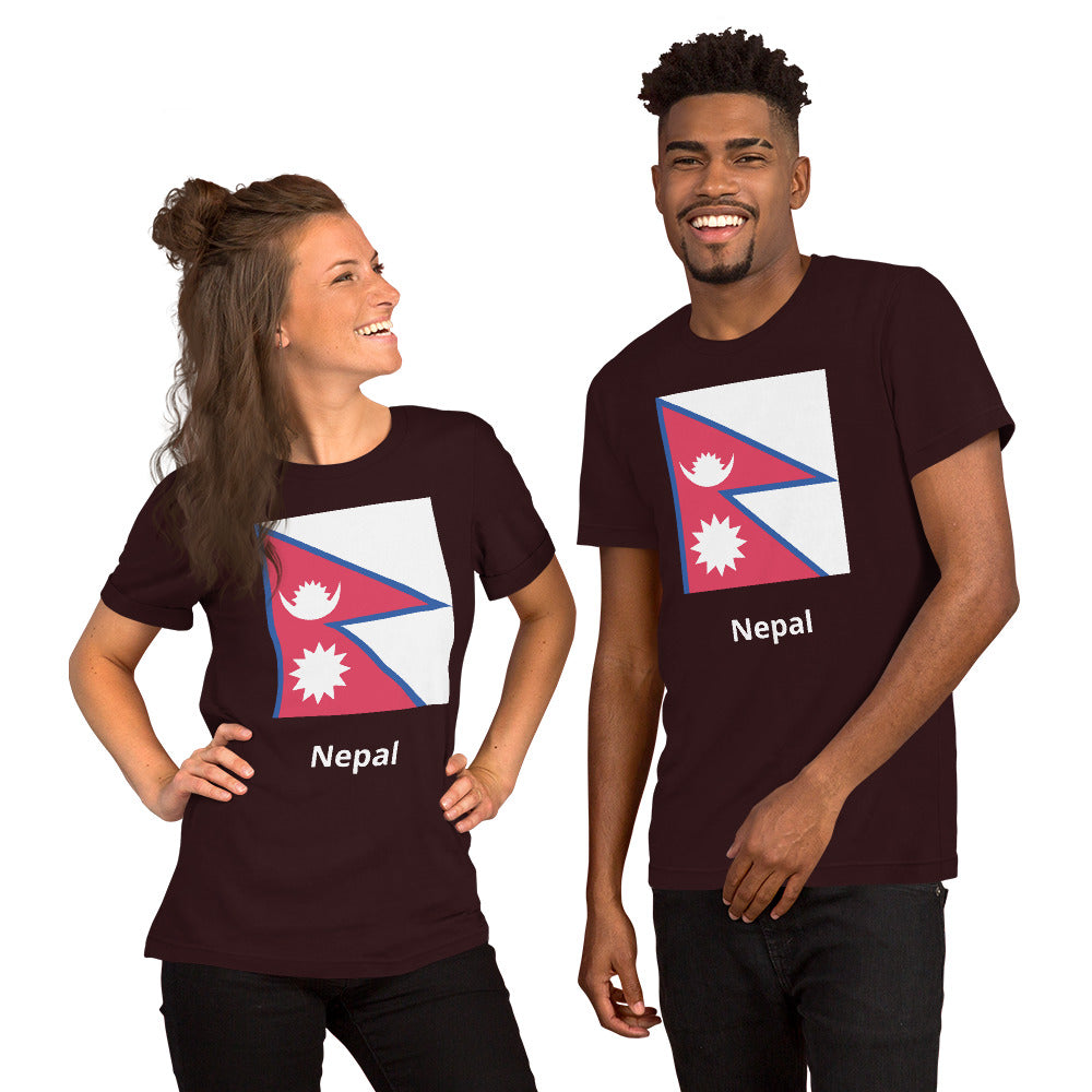 Nepal flag Unisex t-shirt