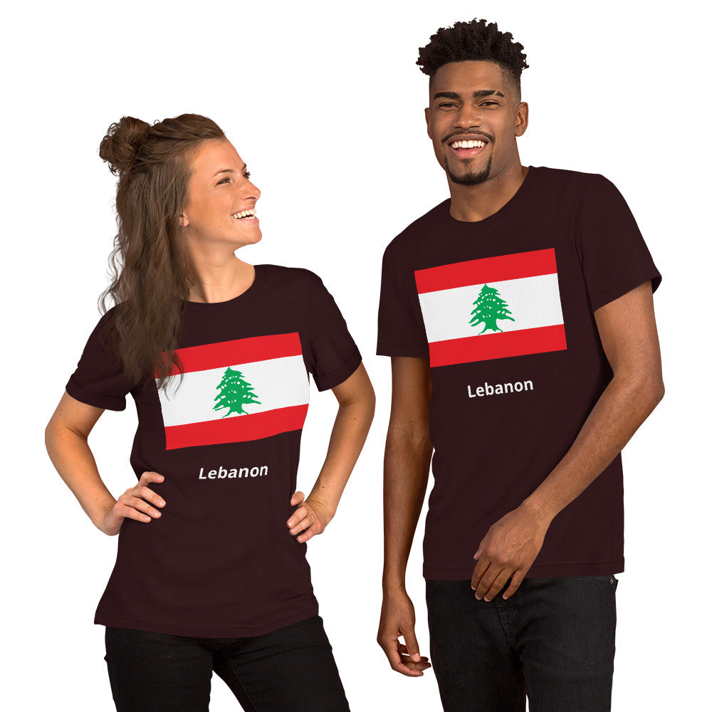 Lebanon flag Unisex t-shirt