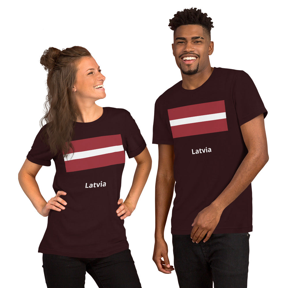 Latvia flag Unisex t-shirt