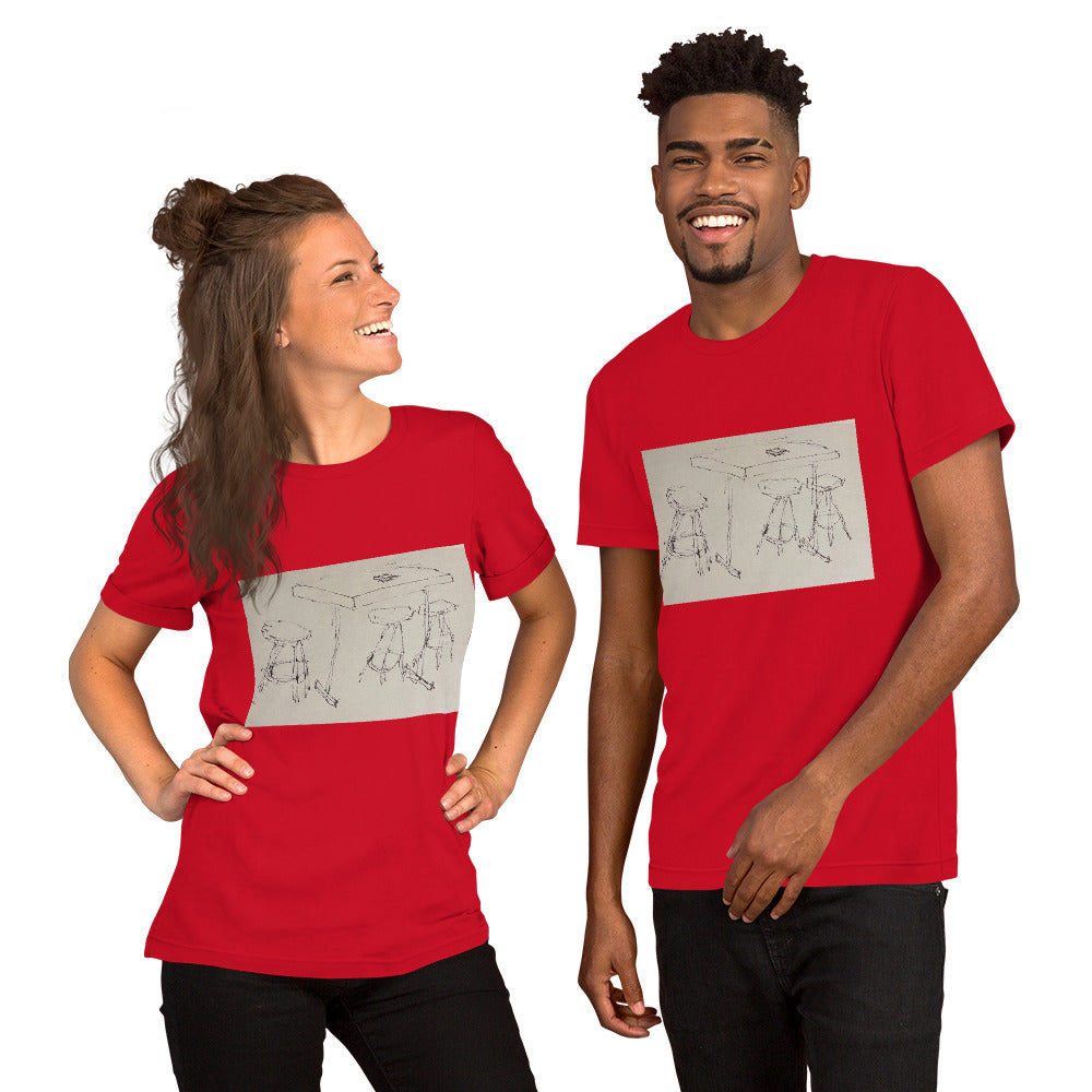 Stools and Table Unisex t-shirt